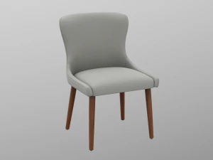 zarah dining chair natural upholstered 3D Model