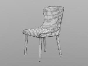 zarah dining chair natural upholstered 3Dモデル