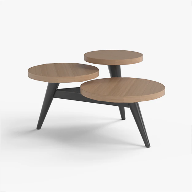multilevel coffee table pine wood 3D Model .c4d .max .obj .3ds .fbx .stl .blend