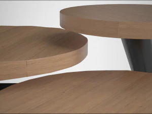 multilevel coffee table pine wood 3D Model