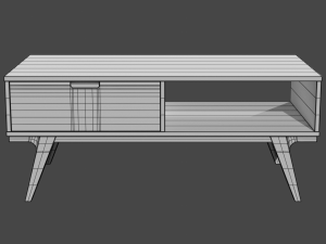 abril coffee table pine 3D Модель