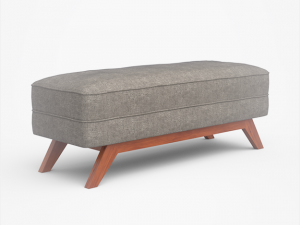 kensley bench muddy upholstered 3D 모델