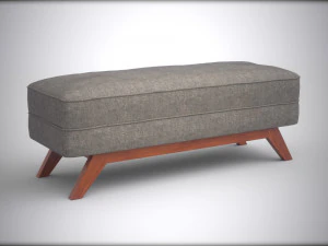 kensley bench muddy upholstered 3D Model