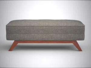 kensley bench muddy upholstered 3D Model
