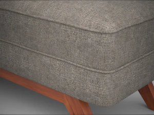 kensley bench muddy upholstered 3D Model