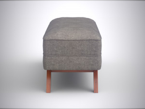 kensley bench muddy upholstered Modelo 3D
