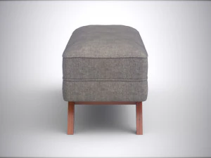 kensley bench muddy upholstered 3D Model