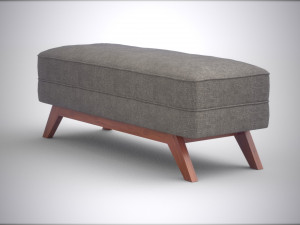 kensley bench muddy upholstered Modelo 3D