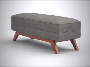 kensley bench muddy upholstered 3D Model