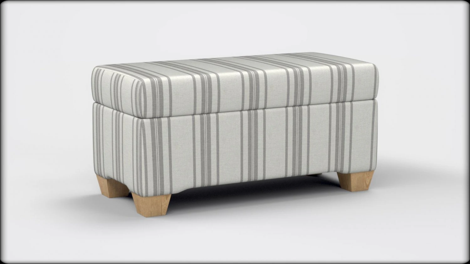 pembroke storage bench stripe neutral 3D Model .c4d .max .obj .3ds .fbx .stl .blend 