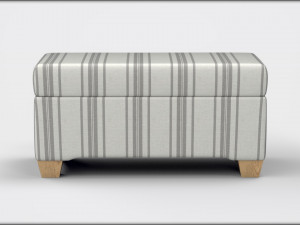 pembroke storage bench stripe neutral 3D Model