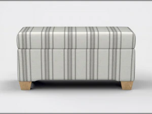pembroke storage bench stripe neutral 3D Model