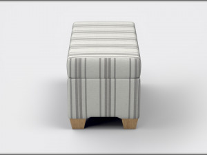 pembroke storage bench stripe neutral 3D Model