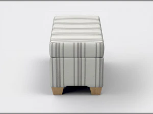 pembroke storage bench stripe neutral 3D Model
