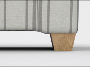 pembroke storage bench stripe neutral 3D Model