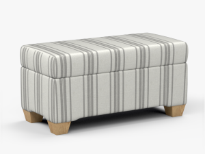 pembroke storage bench stripe neutral 3D Model