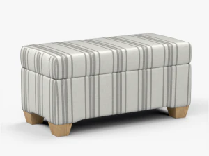 pembroke storage bench stripe neutral 3D Model