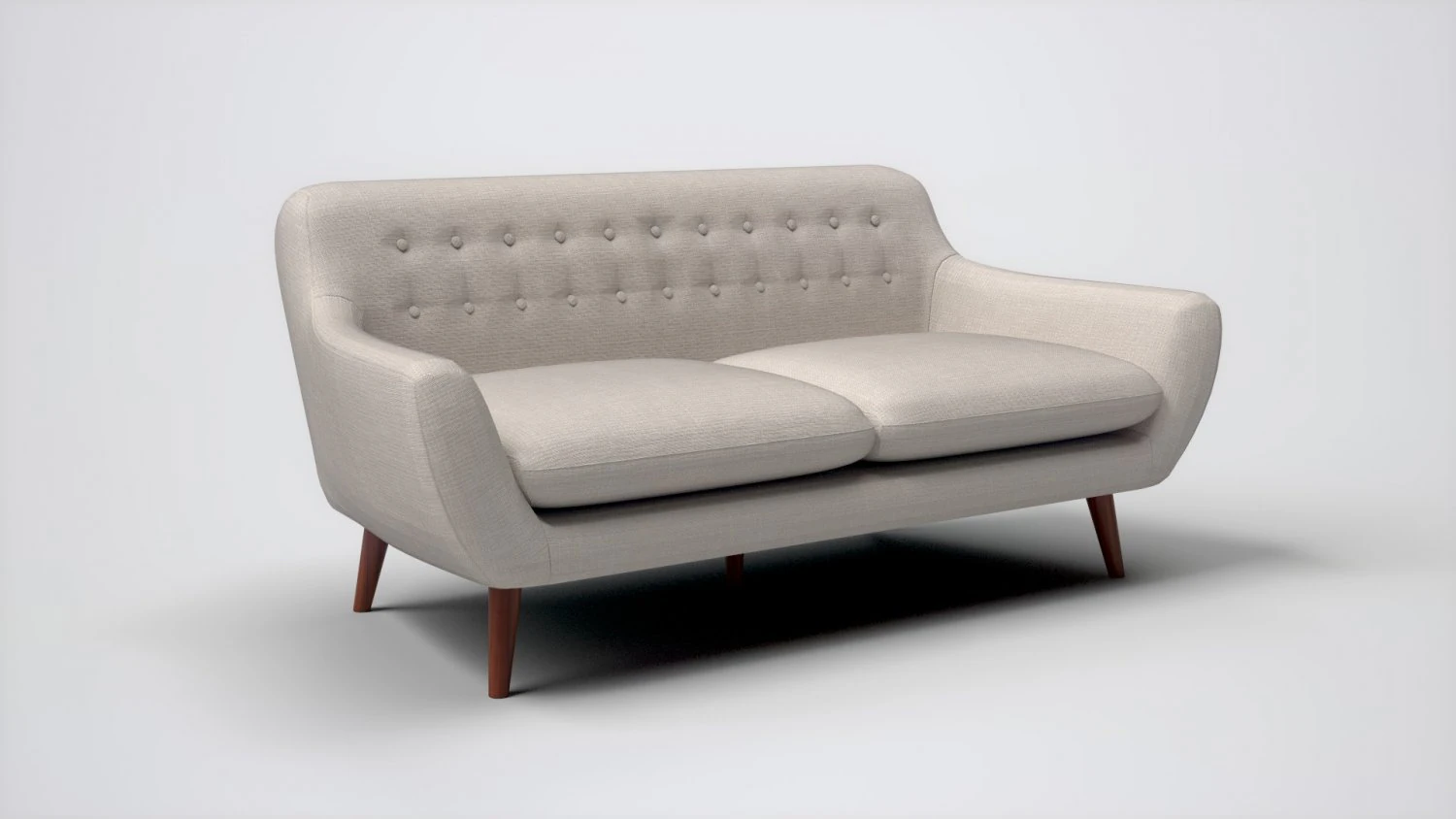 Getuftetes Maya-Sofa mit blauer Polsterung 3D Modell .c4d .max .obj .3ds .fbx .stl .blend 