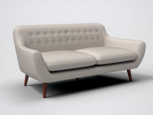 tufted maya sofa blue upholstery 3D 모델