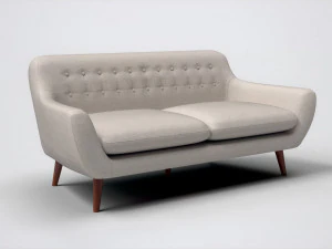 房状のマヤソファブルーの室内装飾 3Dモデル