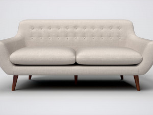 tufted maya sofa blue upholstery Modelo 3D