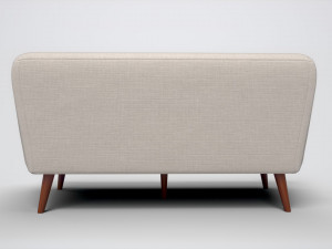 tufted maya sofa blue upholstery Modelo 3D
