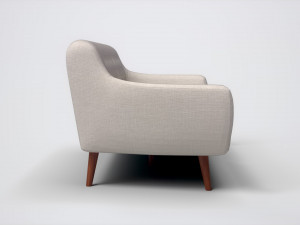 tufted maya sofa blue upholstery Modelo 3D