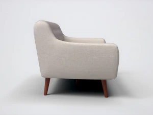 Getuftetes Maya-Sofa mit blauer Polsterung 3D Modell