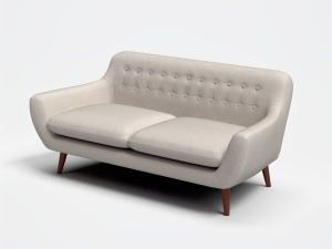 tufted maya sofa blue upholstery Modelo 3D
