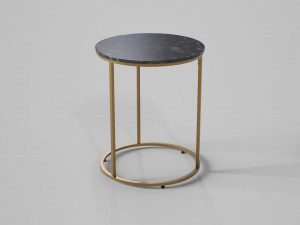 milan accent table white marble 3D Model