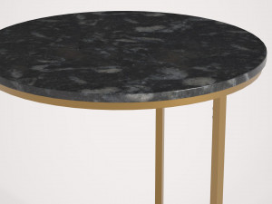milan accent table white marble 3D Model