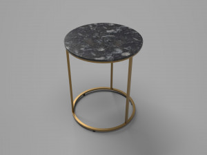 milan accent table white marble 3D Model