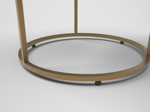 milan accent table white marble 3D Model