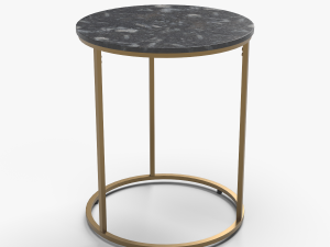 milan accent table white marble 3D Model