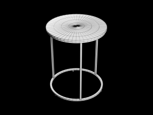 milan accent table white marble 3D Model