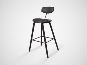 ayanna bar stool black finish Model 3D