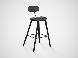 ayanna bar stool black finish Modelo 3D