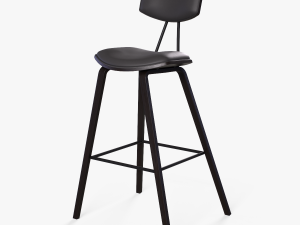 ayanna bar stool black finish Modelo 3D