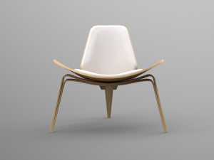 howard side chairs pine finish 3D 모델