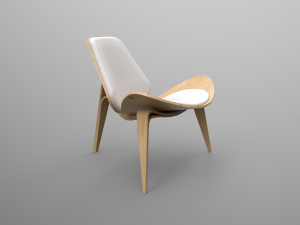 howard side chairs pine finish 3Dモデル