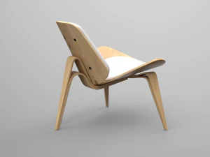 howard side chairs pine finish 3D Model