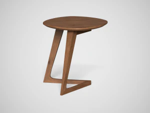 mullaney c table walnut finish 3D Model