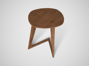 mullaney c table walnut finish Modelo 3D