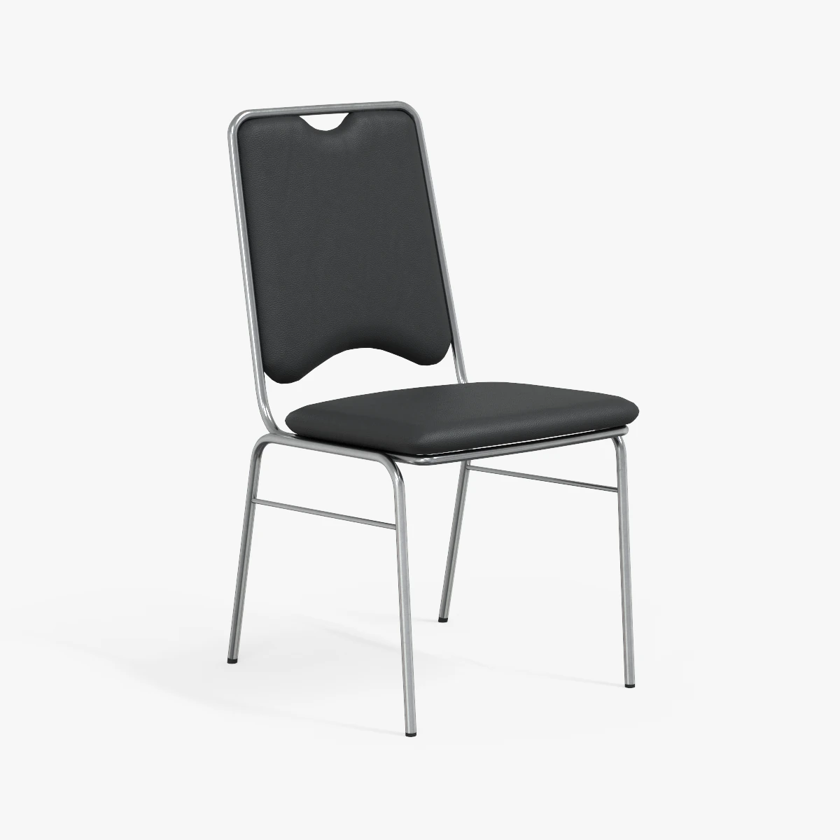 contract dining chair black leather 3D Model .c4d .max .obj .3ds .fbx .stl .blend 