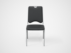 contract dining chair black leather Model 3D