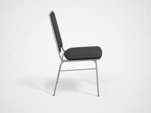 contract dining chair black leather Model 3D