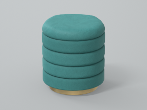 barcelona round ottoman Modèle 3D