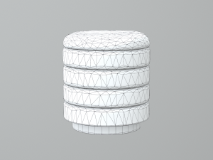 barcelona round ottoman Modèle 3D