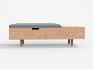 mimico ottoman grey finish Modelo 3D