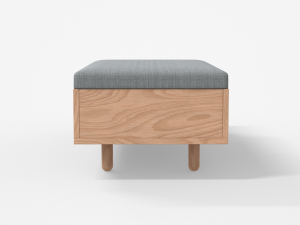 mimico ottoman grey finish Modelo 3D